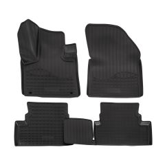 Tapis De Sol En Caoutchouc TPE Toutes Saisones Pour Peugeot 3008 2017-2024, Système de Fixation, Bord Haut, Noir, Antidérapant, Toutes Saisons