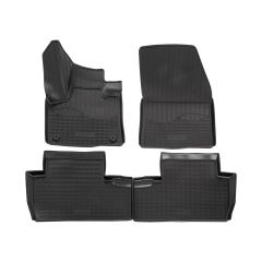 Tapis De Sol En Caoutchouc TPE Toutes Saisones Pour Peugeot 5008 2017-2024, Système de Fixation, Bord Haut, Noir, Antidérapant, Toutes Saisons