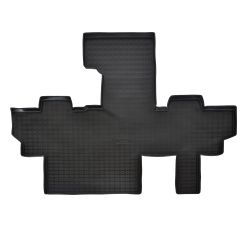 | Tapis De Sol En Caoutchouc TPE Toutes Saisones Pour Traveller SWB / LWB depuis 2018 (seulement 2ème rangée 1 pièces), Système de Fixation, Bord Haut, Noir, Antidérapant, Toutes Saisons