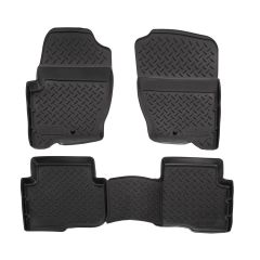 Tapis De Sol En Caoutchouc TPE Toutes Saisones Pour Land Rover Discovery 3 / 4 3 / 4 2004-2016, Système de Fixation, Bord Haut, Noir, Antidérapant, Toutes Saisons