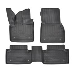 Tapis De Sol En Caoutchouc TPE Toutes Saisones Pour Land Rover Range Rover Evoque depuis 2018, Système de Fixation, Bord Haut, Noir, Antidérapant, Toutes Saisons