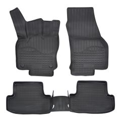 Tapis De Sol En Caoutchouc TPE Toutes Saisones Pour Seat Ateca depuis 2016, Système de Fixation, Bord Haut, Noir, Antidérapant, Toutes Saisons