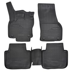 Tapis De Sol En Caoutchouc TPE Toutes Saisones Pour Seat Tarraco depuis 2018, Système de Fixation, Bord Haut, Noir, Antidérapant, Toutes Saisons