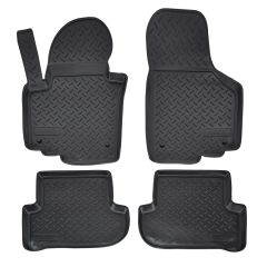Tapis De Sol En Caoutchouc TPE Toutes Saisones Pour Skoda Yeti 2009-2017, Système de Fixation, Bord Haut, Noir, Antidérapant, Toutes Saisons