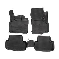 Tapis De Sol En Caoutchouc TPE Toutes Saisones Pour Skoda Superb 3 2015-2023, Système de Fixation, Bord Haut, Noir, Antidérapant, Toutes Saisons