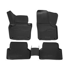 Tapis De Sol En Caoutchouc TPE Toutes Saisones Pour Volkswagen Tiguan 1 2007-2015, Système de Fixation, Bord Haut, Noir, Antidérapant, Toutes Saisons
