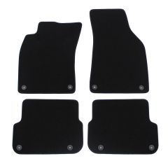| Tapis de sol de qualité supérieure noir pour Audi A6 C6 2004-2011 6 pcs, Ajustement Précis, Base Antidérapante, Avant et Arrière, Avec Attaches