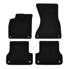 | Tapis de sol de qualité supérieure noir pour Audi A6 C7 2011-2018 4 pcs, Ajustement Précis, Base Antidérapante, Avant et Arrière, Avec Attaches