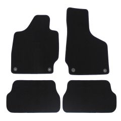 | Tapis de sol de qualité supérieure noir pour Audi TT 8J 2006-2014 4 pcs, Ajustement Précis, Base Antidérapante, Avant et Arrière, Avec Attaches