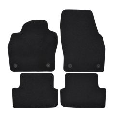 | Tapis de sol de qualité supérieure noir pour Polo AW depuis 2017 4 pcs, Ajustement Précis, Base Antidérapante, Avant et Arrière, Avec Attaches