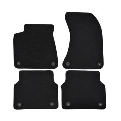 | Tapis de sol de qualité supérieure noir pour Audi A8 D4 2011-2017 4 pcs, Ajustement Précis, Base Antidérapante, Avant et Arrière, Avec Attaches