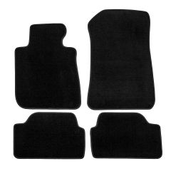 | Tapis de sol de qualité supérieure noir pour Bmw 1 E87 2004-2011 4 pcs, Ajustement Précis, Base Antidérapante, Avant et Arrière, Avec Attaches