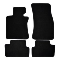 | Tapis de sol de qualité supérieure noir pour BMW 6 E63 2004-2010 4 pcs, Ajustement Précis, Base Antidérapante, Avant et Arrière, Avec Attaches