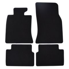 | Tapis de sol de qualité supérieure noir pour Mini Cooper 2006-2010 4 pcs, Ajustement Précis, Base Antidérapante, Avant et Arrière, Avec Attaches