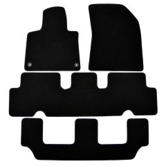 | Tapis de sol de qualité supérieure noir pour Citroen C4 Grand Picasso 6 pcs, Ajustement Précis, Base Antidérapante, Avant et Arrière, Avec Attaches