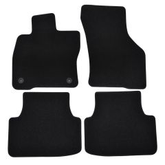 | Tapis de sol de qualité supérieure noir pour Citroen C5 Aircross depuis 2018 4 pcs, Ajustement Précis, Base Antidérapante, Avant et Arrière, Avec Attaches