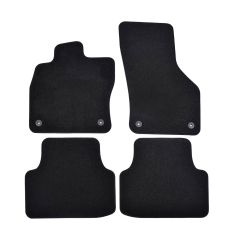 | Tapis de sol de qualité supérieure noir pour Cupra Cupra Leon depuis 2020 4 pcs, Ajustement Précis, Base Antidérapante, Avant et Arrière, Avec Attaches