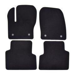 | Tapis de sol de qualité supérieure noir pour Ford Kuga 2013-2019 4 pcs, Ajustement Précis, Base Antidérapante, Avant et Arrière, Avec Attaches