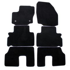 | Tapis de sol de qualité supérieure noir pour Ford S-Max depuis 2016 6 pcs, Ajustement Précis, Base Antidérapante, Avant et Arrière, Avec Attaches