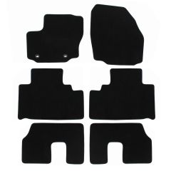 | Tapis de sol de qualité supérieure noir pour Ford S-Max 2006-2015 6 pcs, Ajustement Précis, Base Antidérapante, Avant et Arrière, Avec Attaches