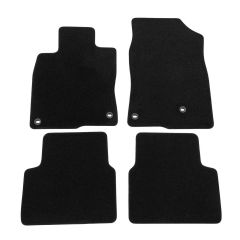 | Tapis de sol de qualité supérieure noir pour Honda Civic depuis 2017 (5 porte) 4 pcs, Ajustement Précis, Base Antidérapante, Avant et Arrière, Avec Attaches