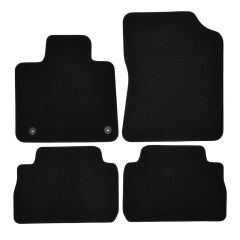 | Tapis de sol de qualité supérieure noir pour Hyundai Santa Fe 2021-2024 (Facelift) 4 pcs, Ajustement Précis, Base Antidérapante, Avant et Arrière, Avec Attaches