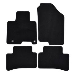| Tapis de sol de qualité supérieure noir pour Hyundai Tucson depuis 2021 (Uniquement Plug-in-Hybrid) 4 pcs, Ajustement Précis, Base Antidérapante, Avant et Arrière, Avec Attaches