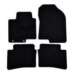 | Tapis de sol de qualité supérieure noir pour Hyundai Bayon depuis 2021 4 pcs, Ajustement Précis, Base Antidérapante, Avant et Arrière, Avec Attaches