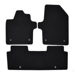 | Tapis de sol de qualité supérieure noir pour Kia Sorento 2014-2019 4 pcs, Ajustement Précis, Base Antidérapante, Avant et Arrière, Avec Attaches