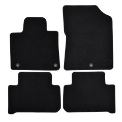 | Tapis de sol de qualité supérieure noir pour Kia Sorento depuis 2020 4 pcs, Ajustement Précis, Base Antidérapante, Avant et Arrière, Avec Attaches