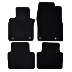 | Tapis de sol de qualité supérieure noir pour Mazda 3 depuis 2019 4 pcs, Ajustement Précis, Base Antidérapante, Avant et Arrière, Avec Attaches