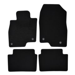 | Tapis de sol de qualité supérieure noir pour Mazda 6 2012-2018 4 pcs, Ajustement Précis, Base Antidérapante, Avant et Arrière, Avec Attaches