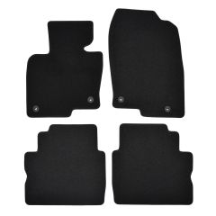 | Tapis de sol de qualité supérieure noir pour Mazda CX5 depuis 2017 4 pcs, Ajustement Précis, Base Antidérapante, Avant et Arrière, Avec Attaches