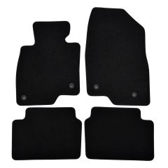 | Tapis de sol de qualité supérieure noir pour Mazda 3 2013-2017 4 pcs, Ajustement Précis, Base Antidérapante, Avant et Arrière, Avec Attaches