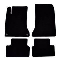 | Tapis de sol de qualité supérieure noir pour Mercedes CLA C117 2013-2018 4 pcs, Ajustement Précis, Base Antidérapante, Avant et Arrière, Avec Attaches