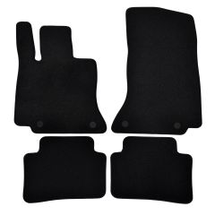 | Tapis de sol de qualité supérieure noir pour Mercedes C W206 S206 depuis 2021 4 pcs, Ajustement Précis, Base Antidérapante, Avant et Arrière, Avec Attaches