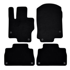 | Tapis de sol de qualité supérieure noir pour Mercedes GLE C167 Coupe depuis 2020 4 pcs, Ajustement Précis, Base Antidérapante, Avant et Arrière, Avec Attaches