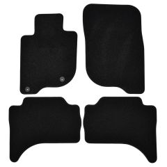 | Tapis de sol de qualité supérieure noir pour Mitsubishi L200 2015-2018 4 pcs, Ajustement Précis, Base Antidérapante, Avant et Arrière, Avec Attaches