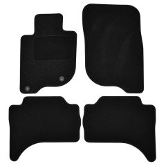 | Tapis de sol de qualité supérieure noir pour Mitsubishi L200 depuis 2019 4 pcs, Ajustement Précis, Base Antidérapante, Avant et Arrière, Avec Attaches