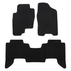 | Tapis de sol de qualité supérieure noir pour Nissan Pathfinder 2005-2014 4 pcs, Ajustement Précis, Base Antidérapante, Avant et Arrière, Avec Attaches