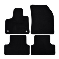 | Tapis de sol de qualité supérieure noir pour Opel Grandland X depuis 2017 4 pcs, Ajustement Précis, Base Antidérapante, Avant et Arrière, Avec Attaches
