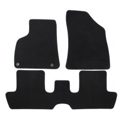 | Tapis de sol de qualité supérieure noir pour Peugeot 3008 2009-2016 4 pcs, Ajustement Précis, Base Antidérapante, Avant et Arrière, Avec Attaches
