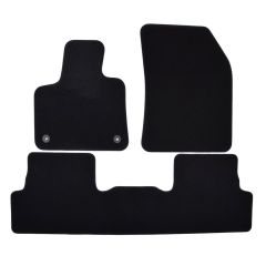 | Tapis de sol de qualité supérieure noir pour Peugeot 3008 2017-2024 4 pcs, Ajustement Précis, Base Antidérapante, Avant et Arrière, Avec Attaches