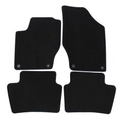 | Tapis de sol de qualité supérieure noir pour Peugeot 308 2007-2013 4 pcs, Ajustement Précis, Base Antidérapante, Avant et Arrière, Avec Attaches