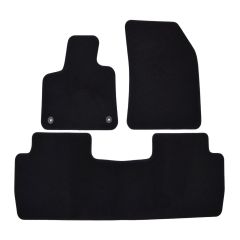 | Tapis de sol de qualité supérieure noir pour Peugeot 5008 2017-2024 4 pcs, Ajustement Précis, Base Antidérapante, Avant et Arrière, Avec Attaches