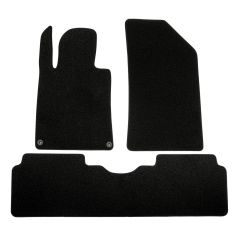 | Tapis de sol de qualité supérieure noir pour Peugeot 508 2010-2018 4 pcs, Ajustement Précis, Base Antidérapante, Avant et Arrière, Avec Attaches