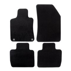 | Tapis de sol de qualité supérieure noir pour Peugeot 508 depuis 2019 4 pcs, Ajustement Précis, Base Antidérapante, Avant et Arrière, Avec Attaches