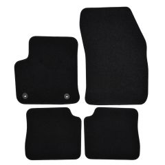 | Tapis de sol de qualité supérieure noir pour Peugeot 2008 depuis 2020 (Électrique) 4 pcs, Ajustement Précis, Base Antidérapante, Avant et Arrière, Avec Attaches