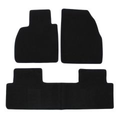 | Tapis de sol de qualité supérieure noir pour Renault Scenic 2009-2016 4 pcs, Ajustement Précis, Base Antidérapante, Avant et Arrière, Avec Attaches