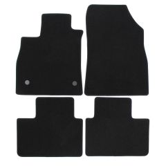 | Tapis de sol de qualité supérieure noir pour Renault Talisman depuis 2016 4 pcs, Ajustement Précis, Base Antidérapante, Avant et Arrière, Avec Attaches